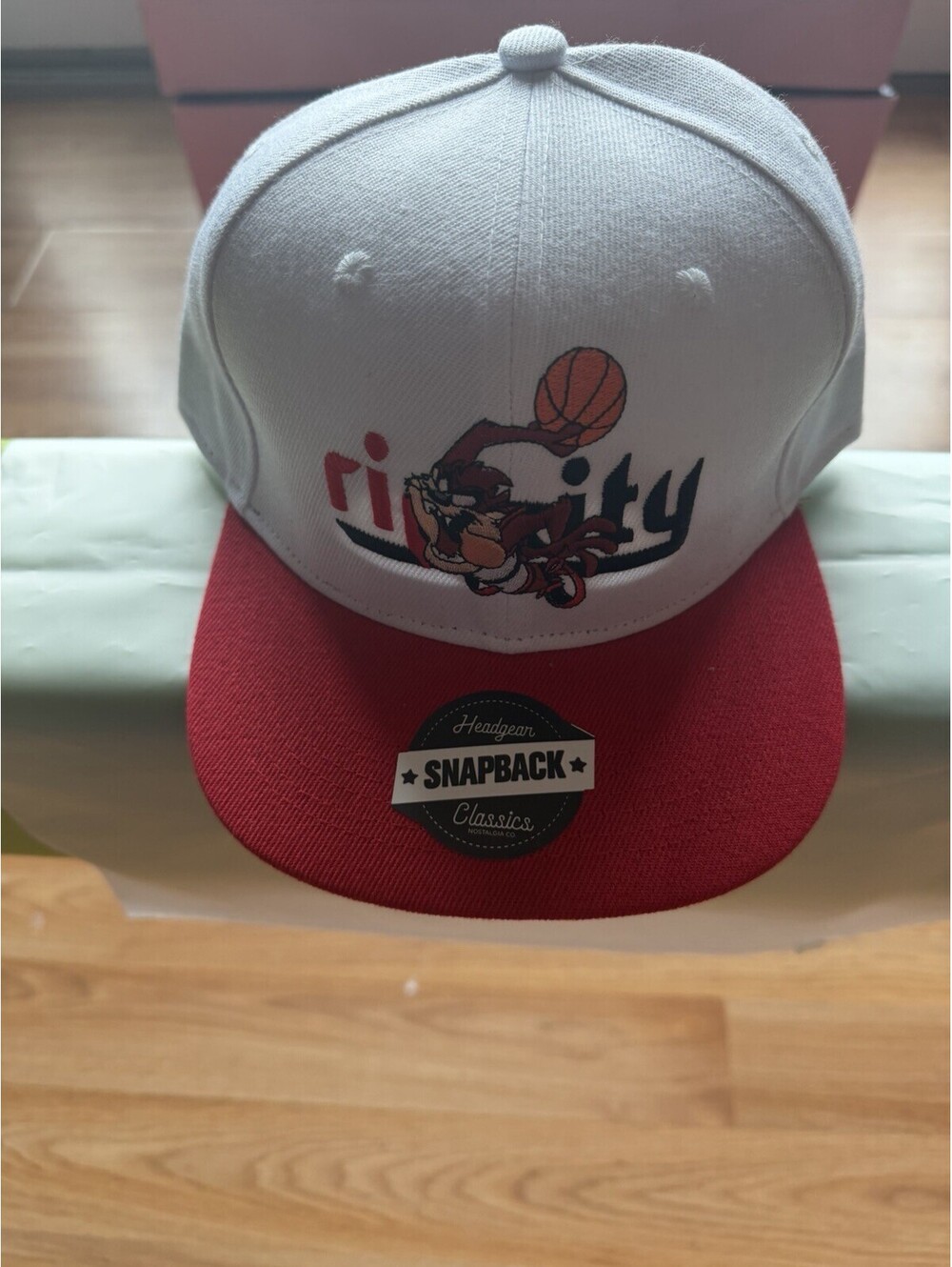Headgear Classics Portland Trail Blazers Rip City Snapback Hat White Red